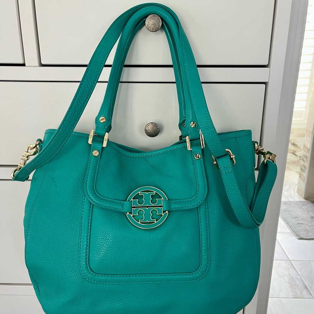 🩵Tory Burch Turquoise Shoulder Amanda Bag